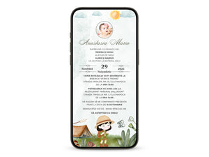 Invitatie Botez Adventure Time, Format Digital