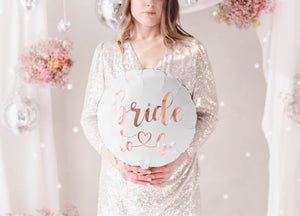 Balon Din Folie Bride To Be, 45Cm, Alb Roz