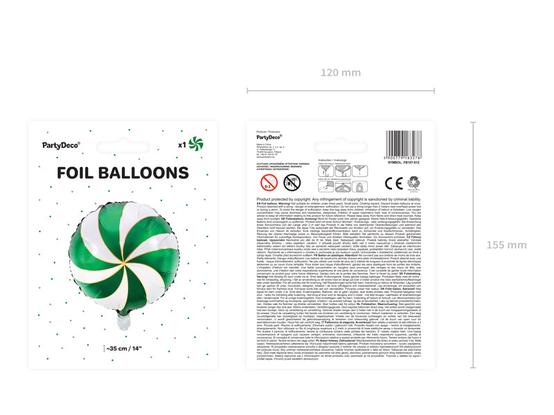 Balon Din Folie Candy, 35Cm, Verde