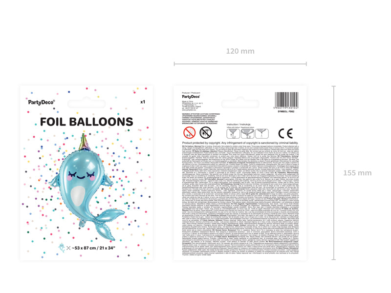 Balon Din Folie Delfin, 53X87 Cm