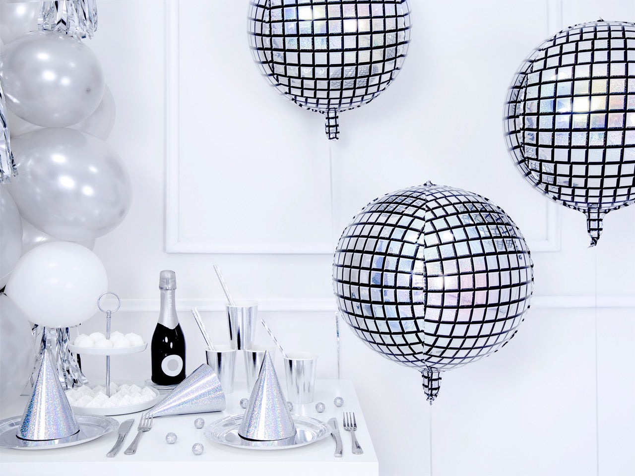 Balon Din Folie Disco Ball, 40Cm, Argintiu