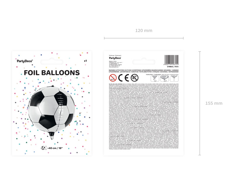 Balon Din Folie Fotbal, 40Cm