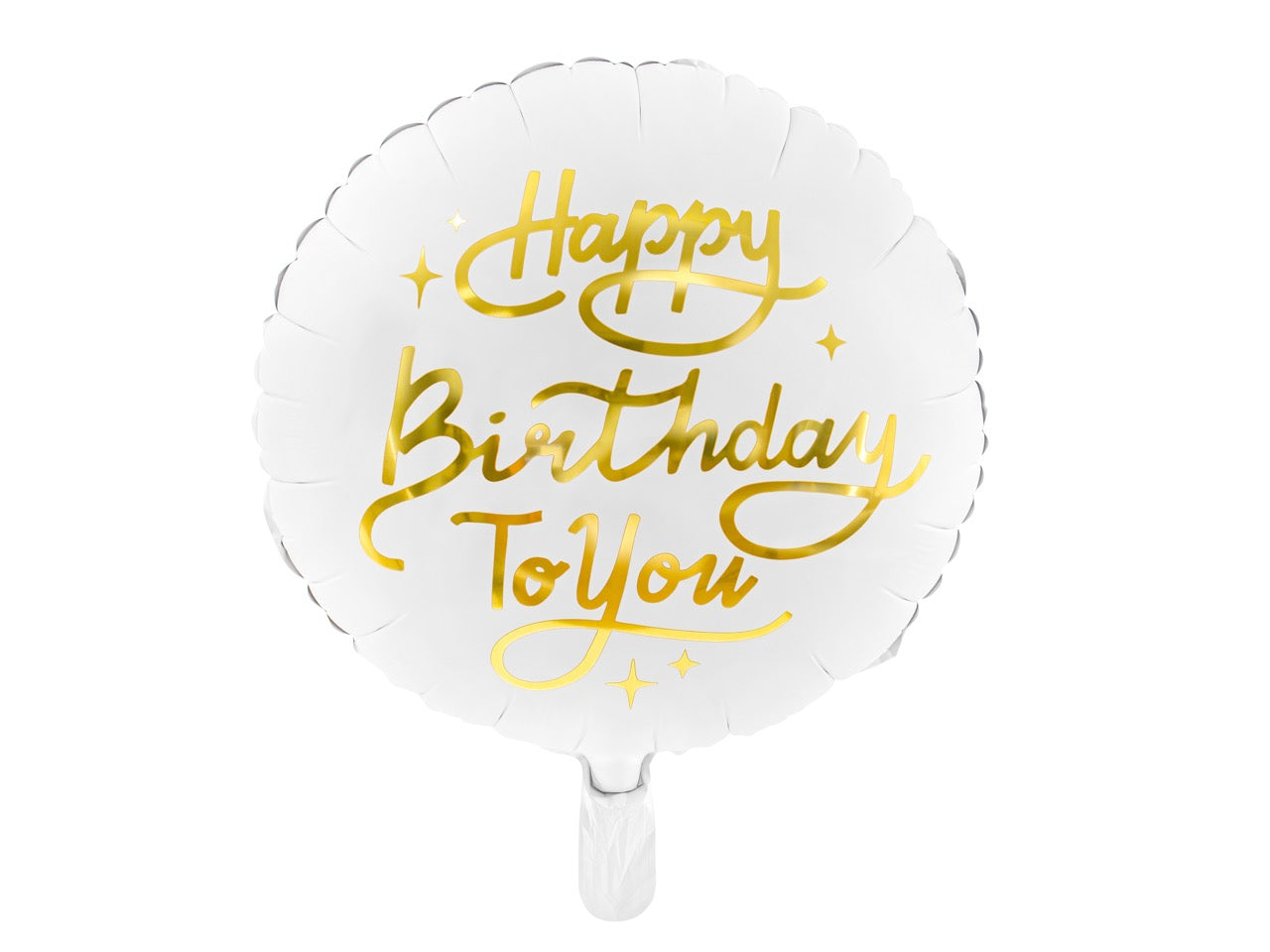 Balon Din Folie Happy Birthday To You, 35Cm, Alb