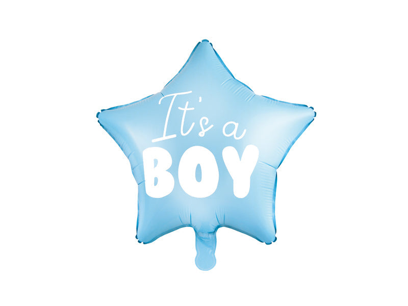 Balon Din Folie Stea - It's A Boy, 48Cm, Albastru Deschis