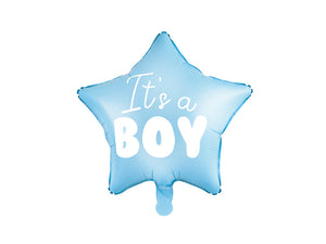 Balon Din Folie Stea - It's A Boy, 48Cm, Albastru Deschis