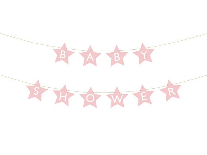 Banner Baby Shower, 290X16.5 Cm, Roz Deschis