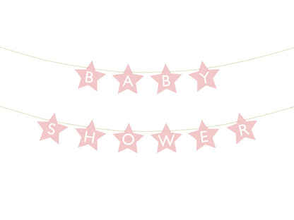 Banner Baby Shower, 290X16.5 Cm, Roz Deschis