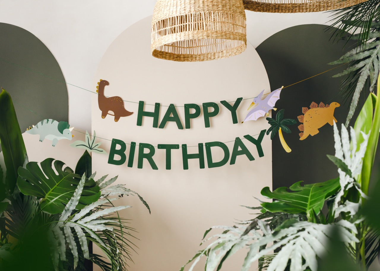 Banner Dinozauri Happy Birthday - Steaguri, 3 m