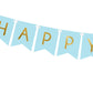 Banner Happy Birthday, Albastru Deschis, 15 X 175 Cm