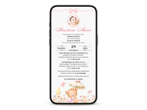 Invitatie Botez Beautiful Life, Format Digital