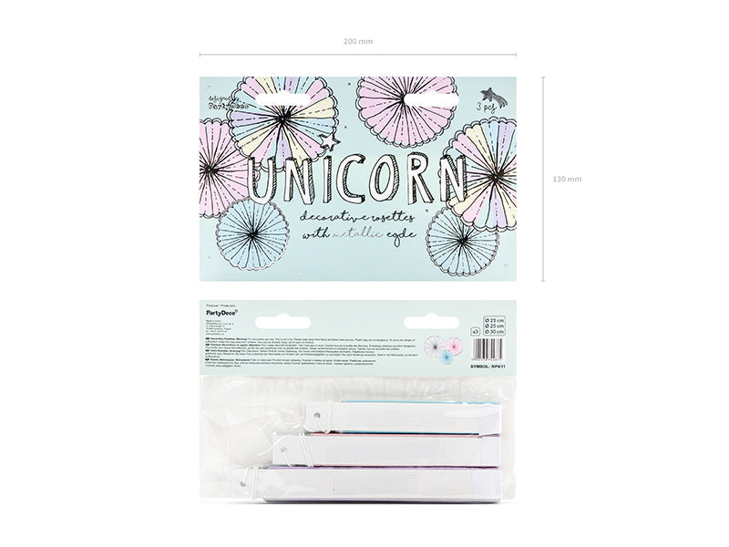 Evantaie Decorative Unicorn, ( Set / 3 Buc.)