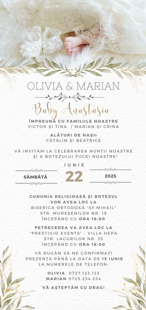 Invitatie Nunta-Botez, Digitala Family