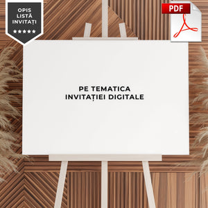 Lista Invitati - Opis, Fisier Digital .PDF