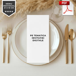 Meniu Individual, Fișier PDF Digital