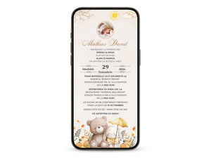 Invitatie Botez Forever Friends, Format Digital