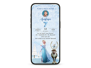 Invitatie Zi De Nastere Elsa Frozen, Format Digital-BalloonEvents.ro