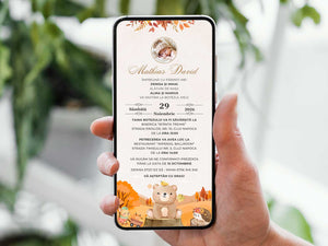 Invitatie Botez Happy Forest, Format Digital