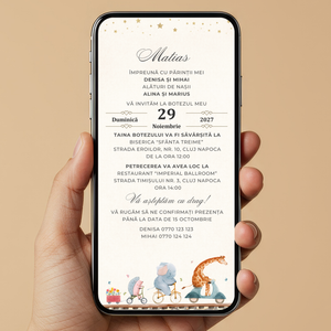 Invitatie Botez Always Together, Format Digital-BalloonEvents.ro