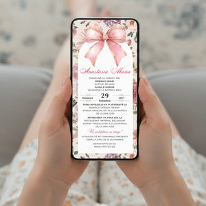 Invitatie Botez Azur, Format Digital