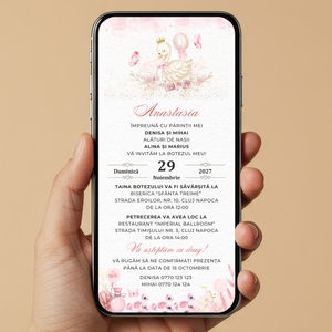 Invitatie Botez Baby, Format Digital