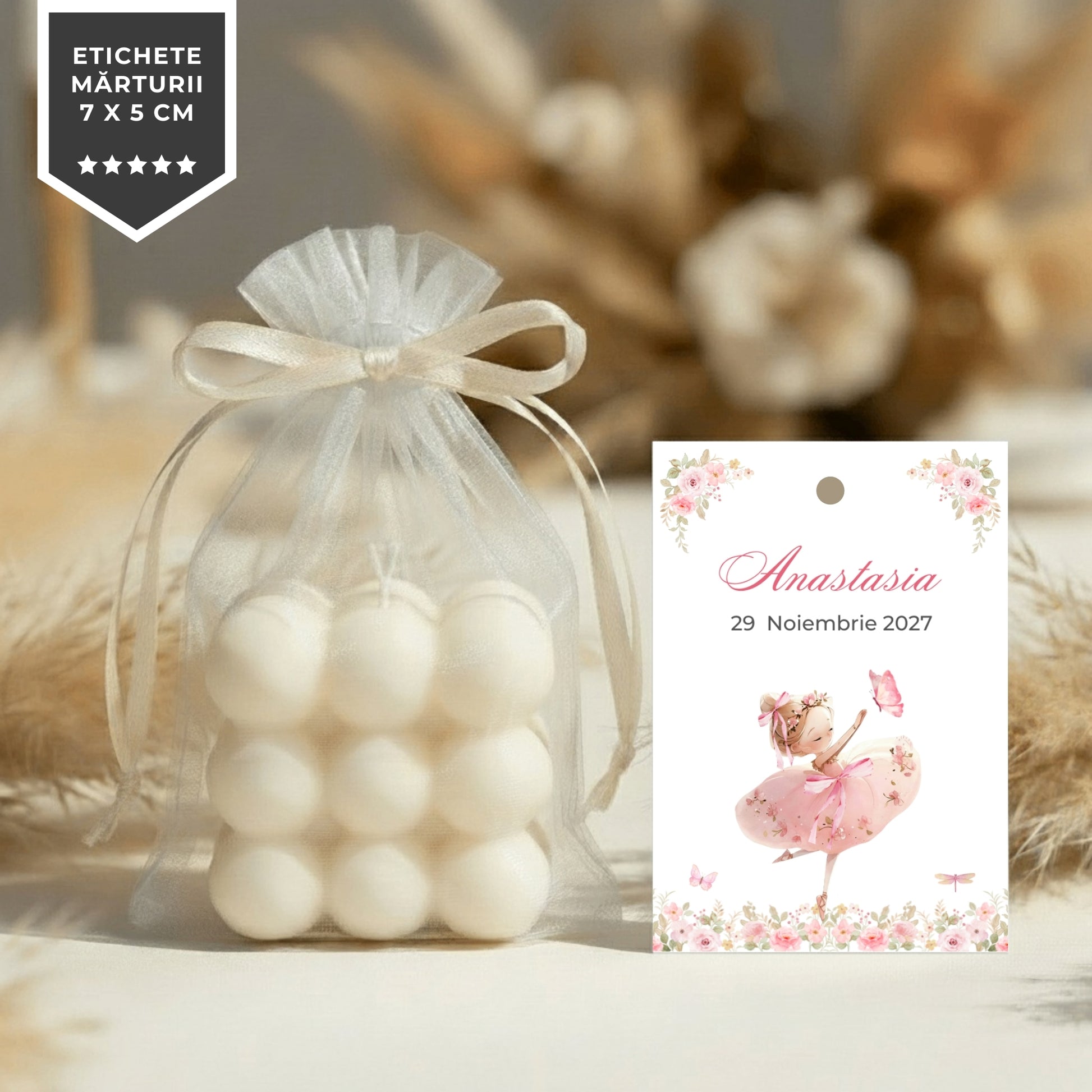 Invitatie Botez Balerina, Format Digital-BalloonEvents.ro