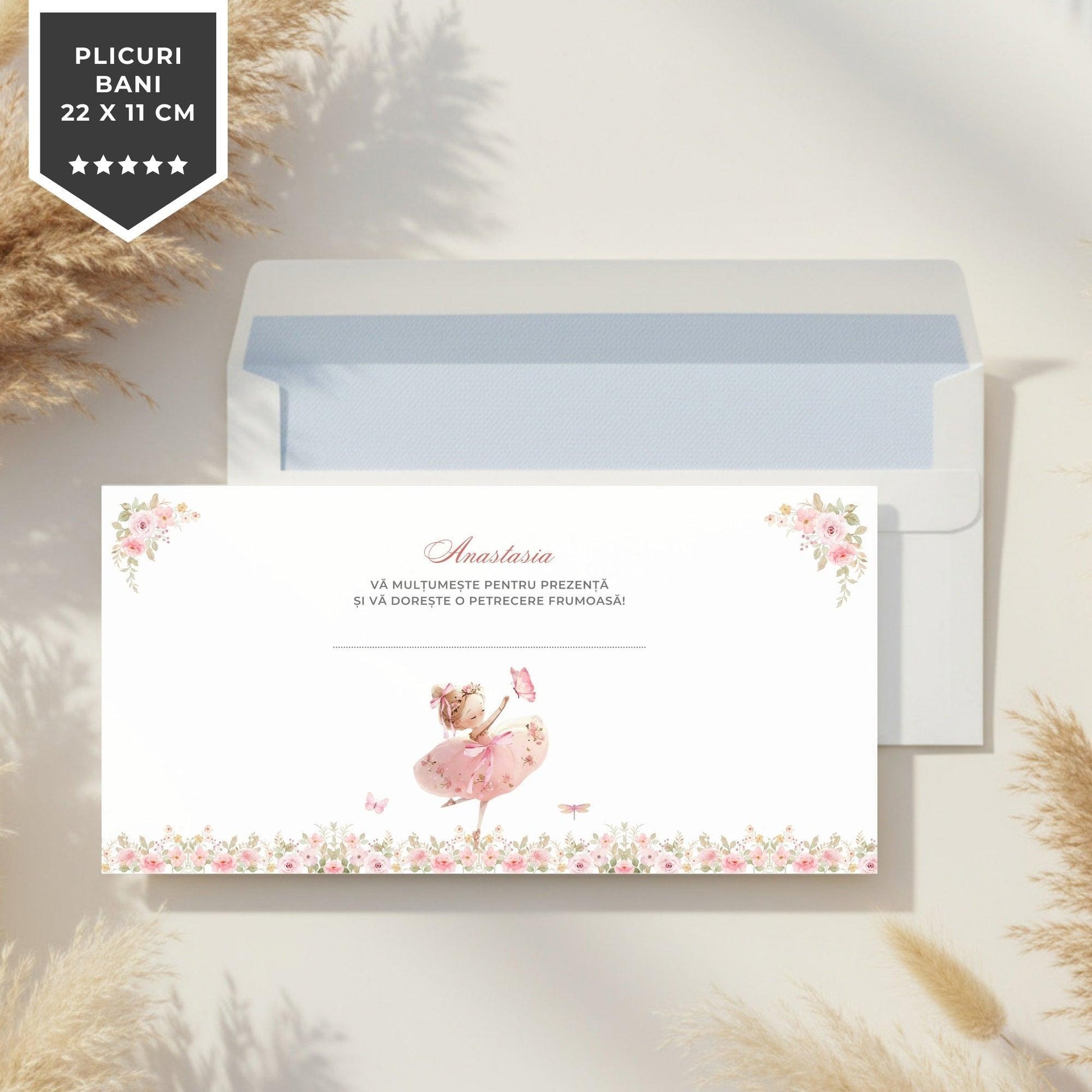 Invitatie Botez Balerina, Format Digital-BalloonEvents.ro