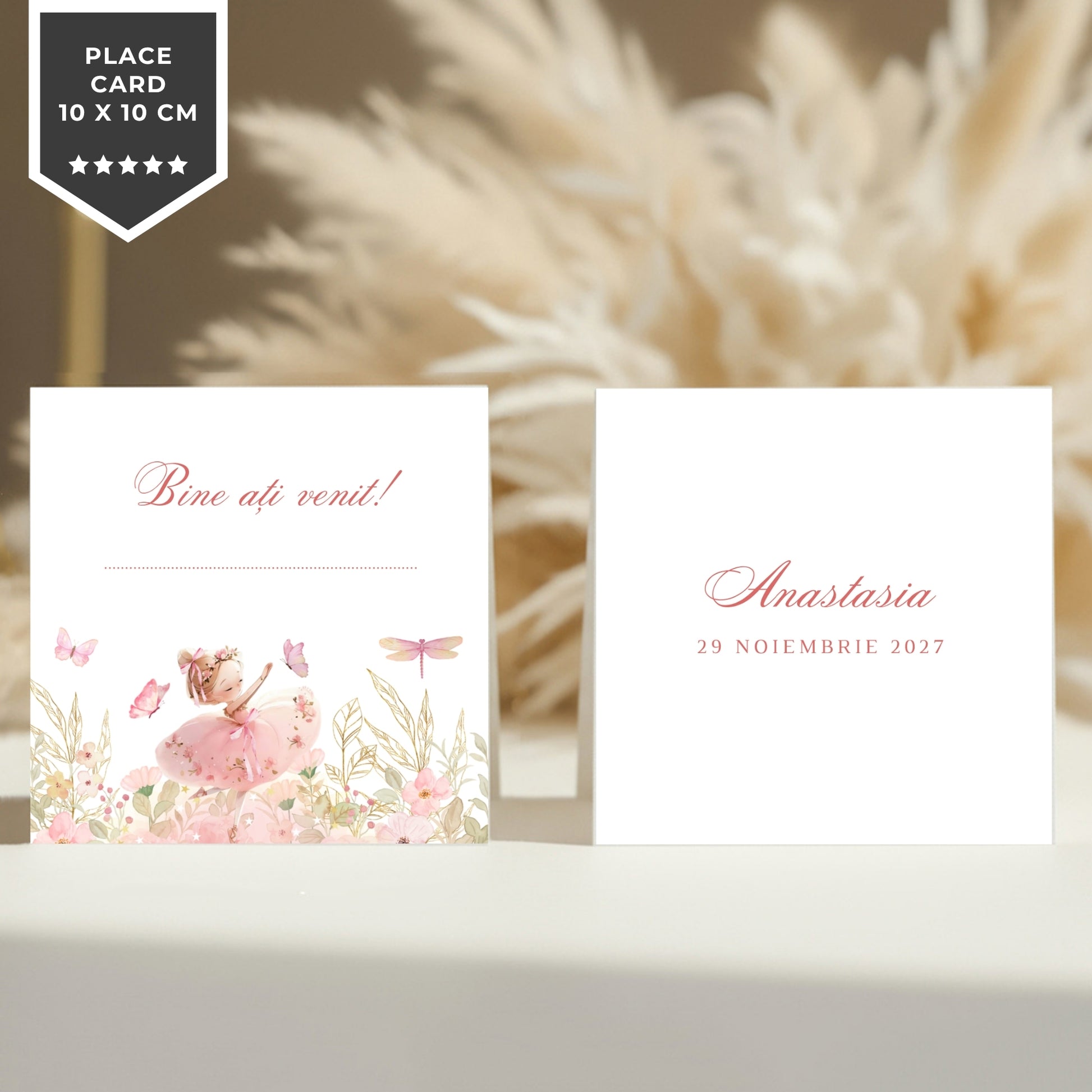 Invitatie Botez Balerina, Format Digital-BalloonEvents.ro