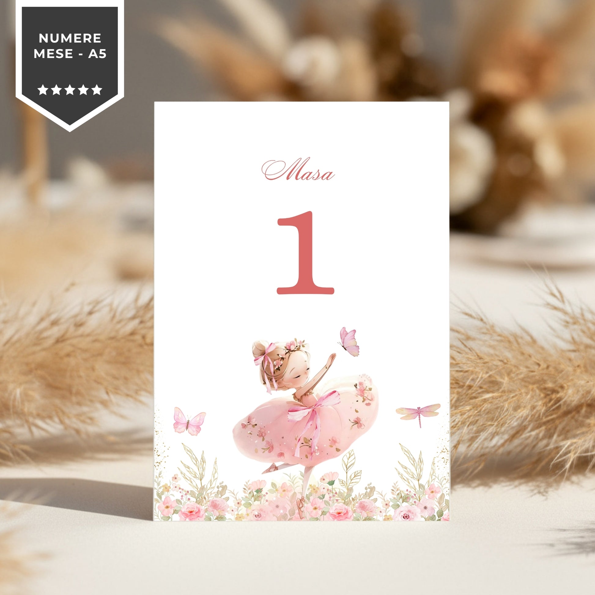 Invitatie Botez Balerina, Format Digital-BalloonEvents.ro