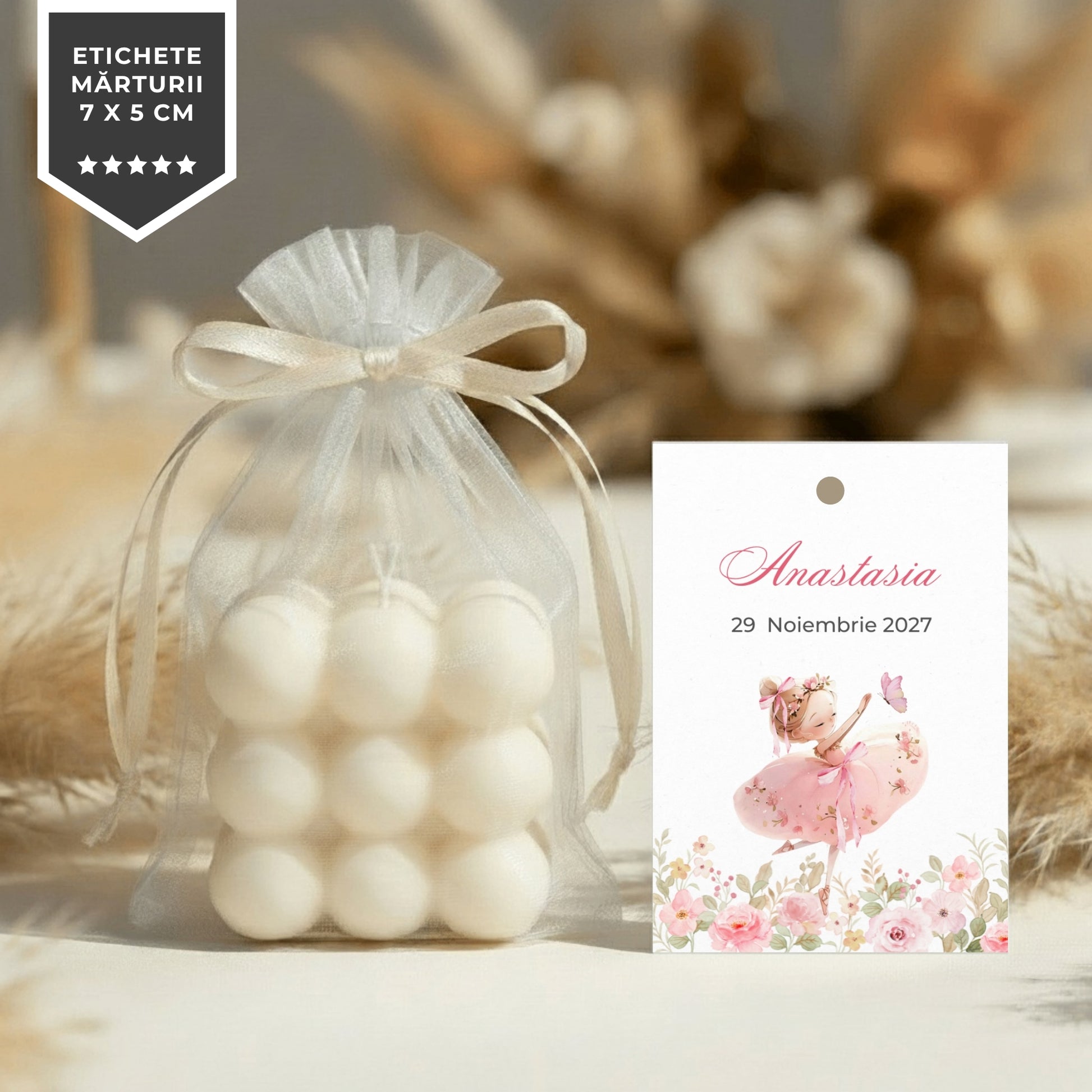 Invitatie Botez Balerina, Format Digital-BalloonEvents.ro