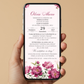 Invitatie Botez Beautiful Burgundy, Format Digital-BalloonEvents.ro