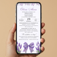 Invitatie Botez Beautiful Lavender, Format Digital-BalloonEvents.ro