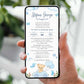 Invitatie Botez Blue Bear, Format Digital