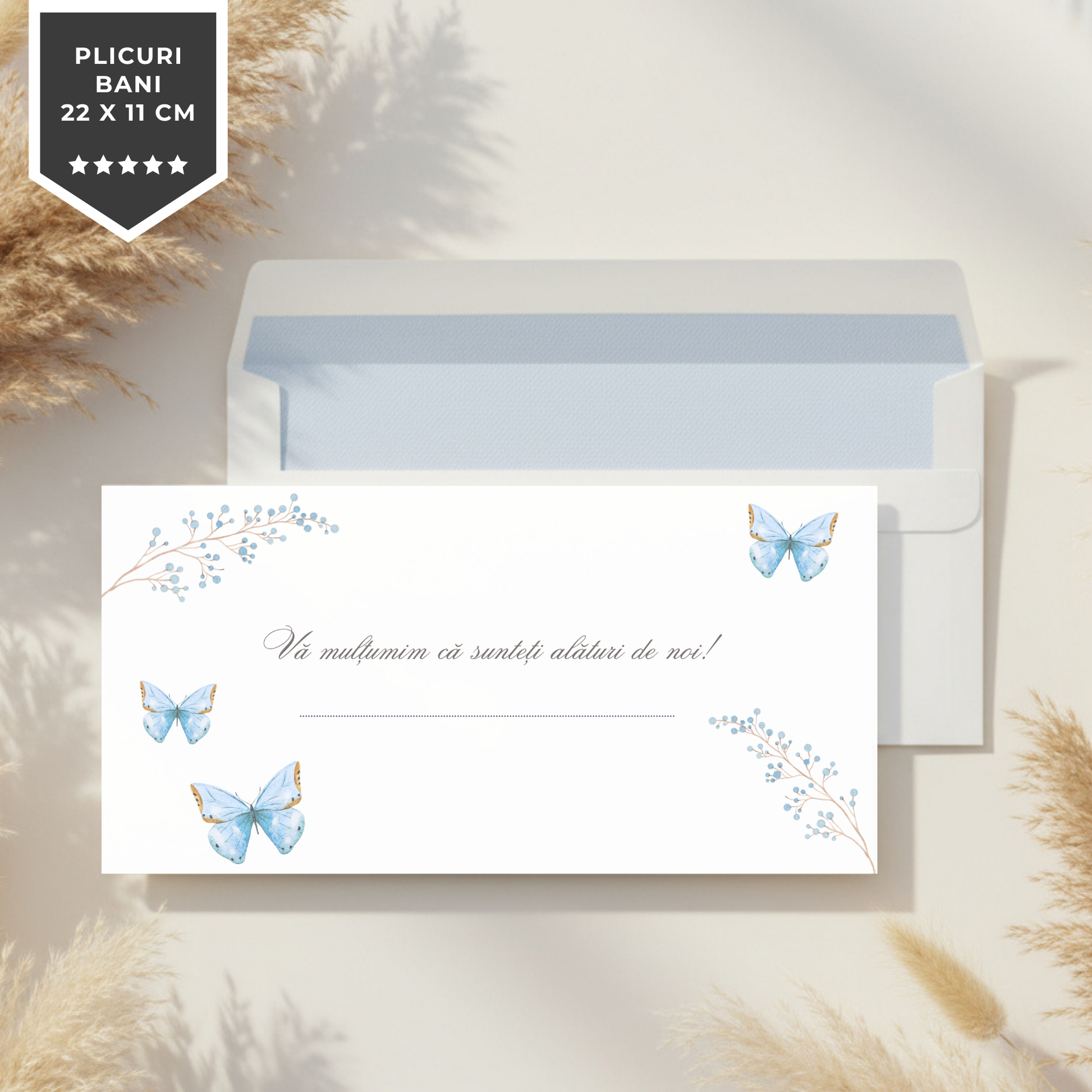 Invitatie Botez Butterfly Boy, Format Digital-BalloonEvents.ro