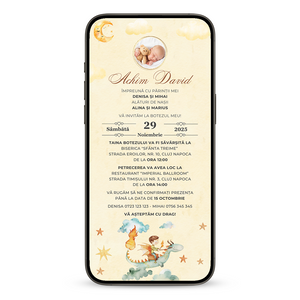 Invitatie Botez Dragon Knight, Format Digital-BalloonEvents.ro