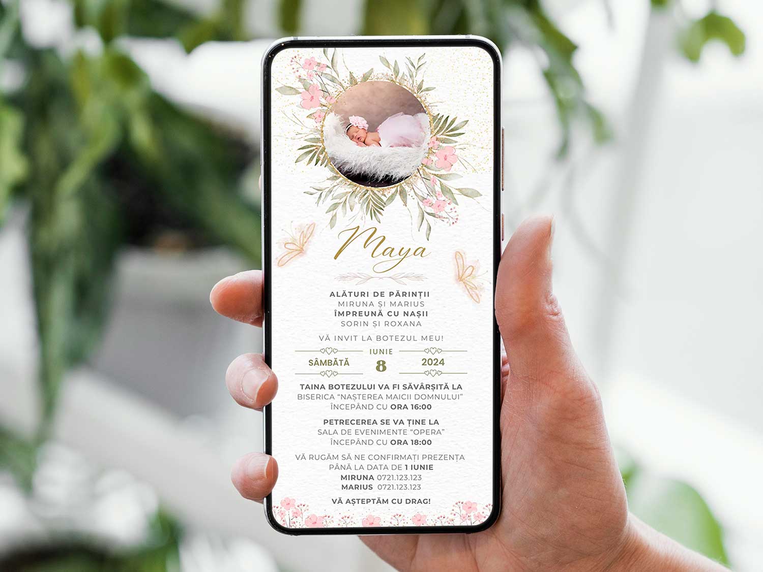 Invitatie Botez Dream, Format Digital