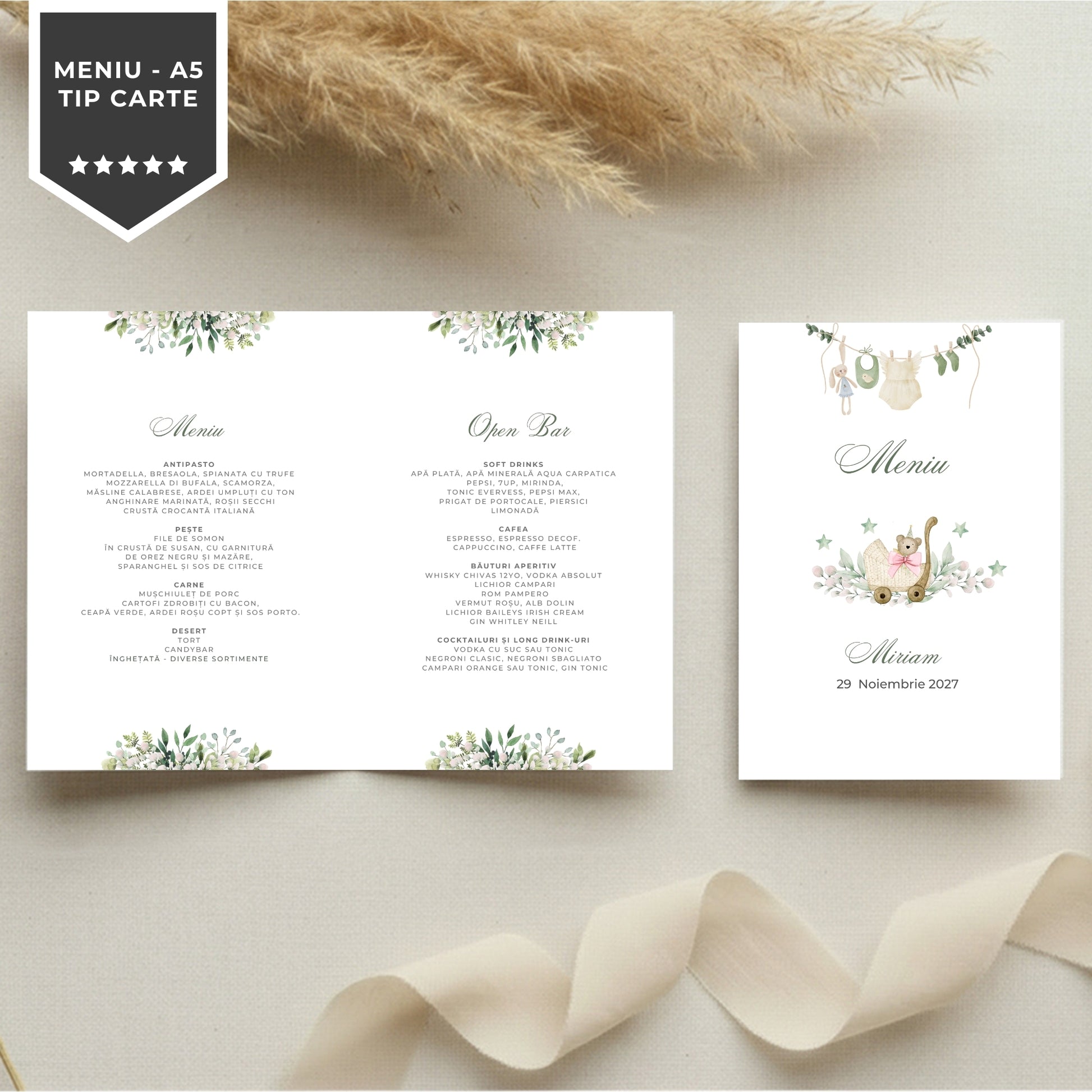 Invitatie Botez Ella, Format Digital-BalloonEvents.ro