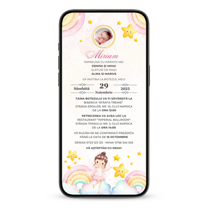 Invitatie Botez Fairy Princess Lady, Format Digital-BalloonEvents.ro