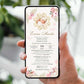 Invitatie Botez Floral Retro, Format Digital