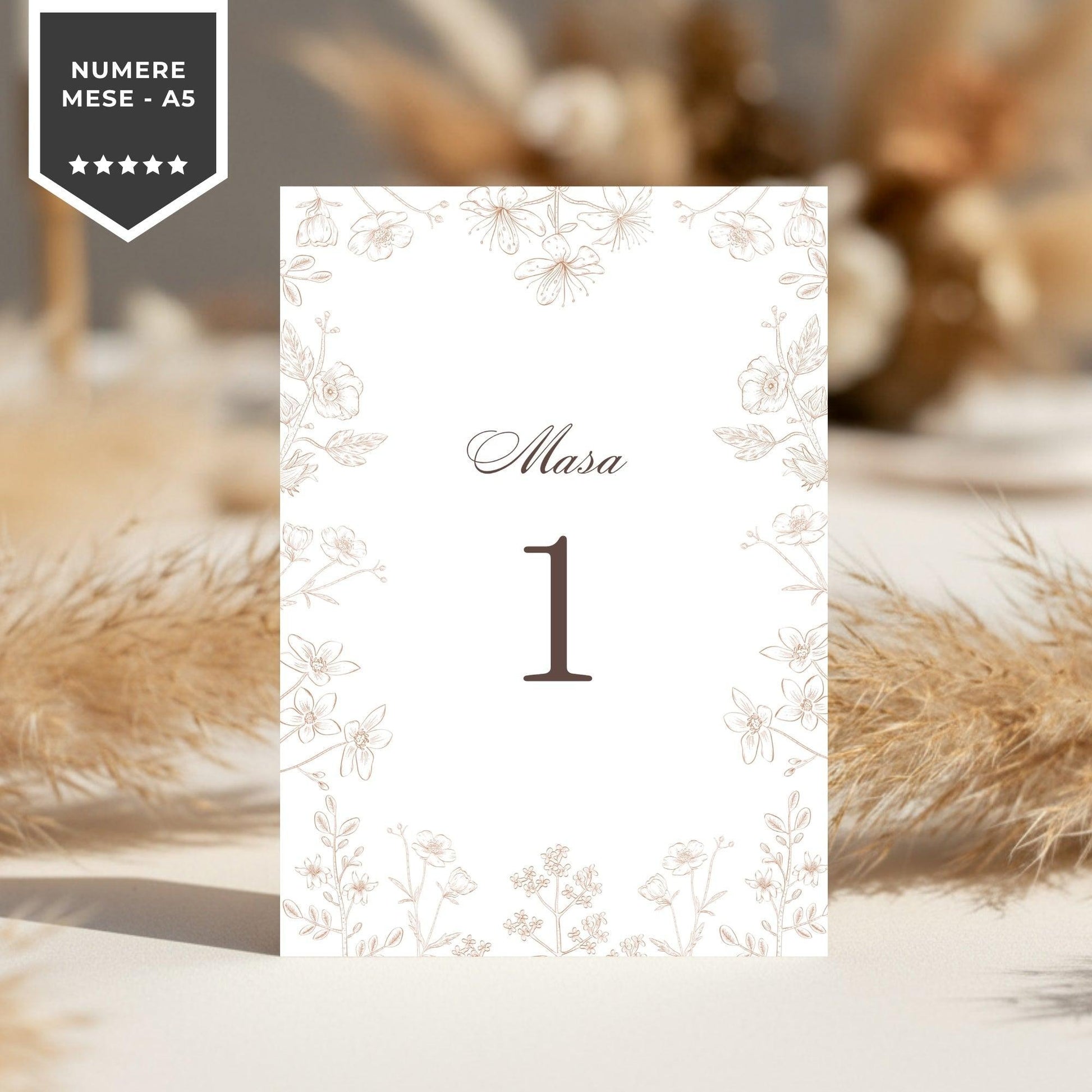 Invitatie Botez Flowers, Format Digital-BalloonEvents.ro