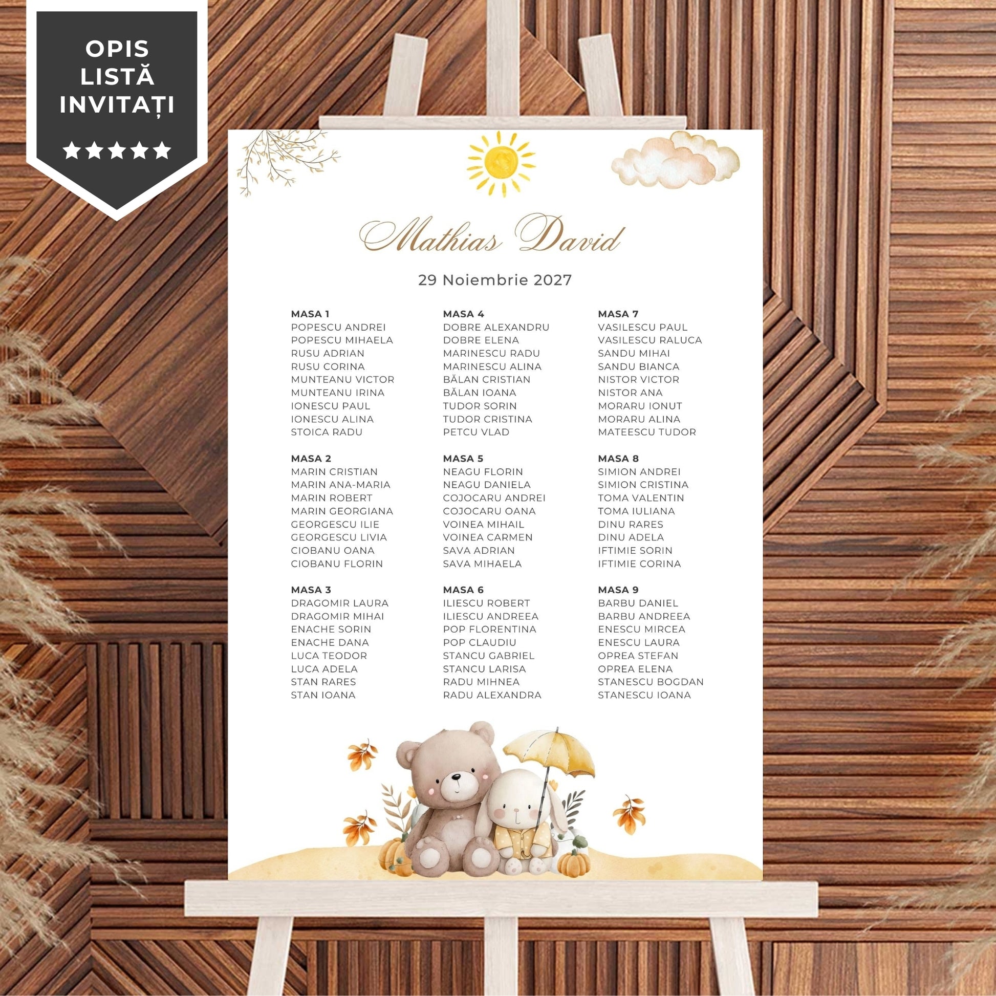 Invitatie Botez Forever Friends, Format Digital-BalloonEvents.ro