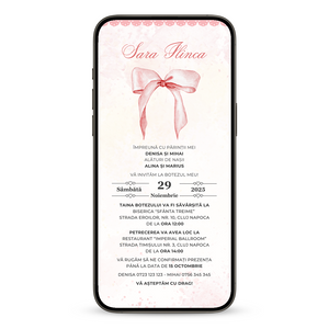 Invitatie Botez Fundita, Format Digital-BalloonEvents.ro