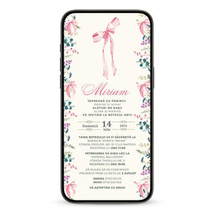 Invitatie Botez Fundite, Format Digital-BalloonEvents.ro