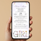 Invitatie Botez Girl Flowers, Format Digital-BalloonEvents.ro