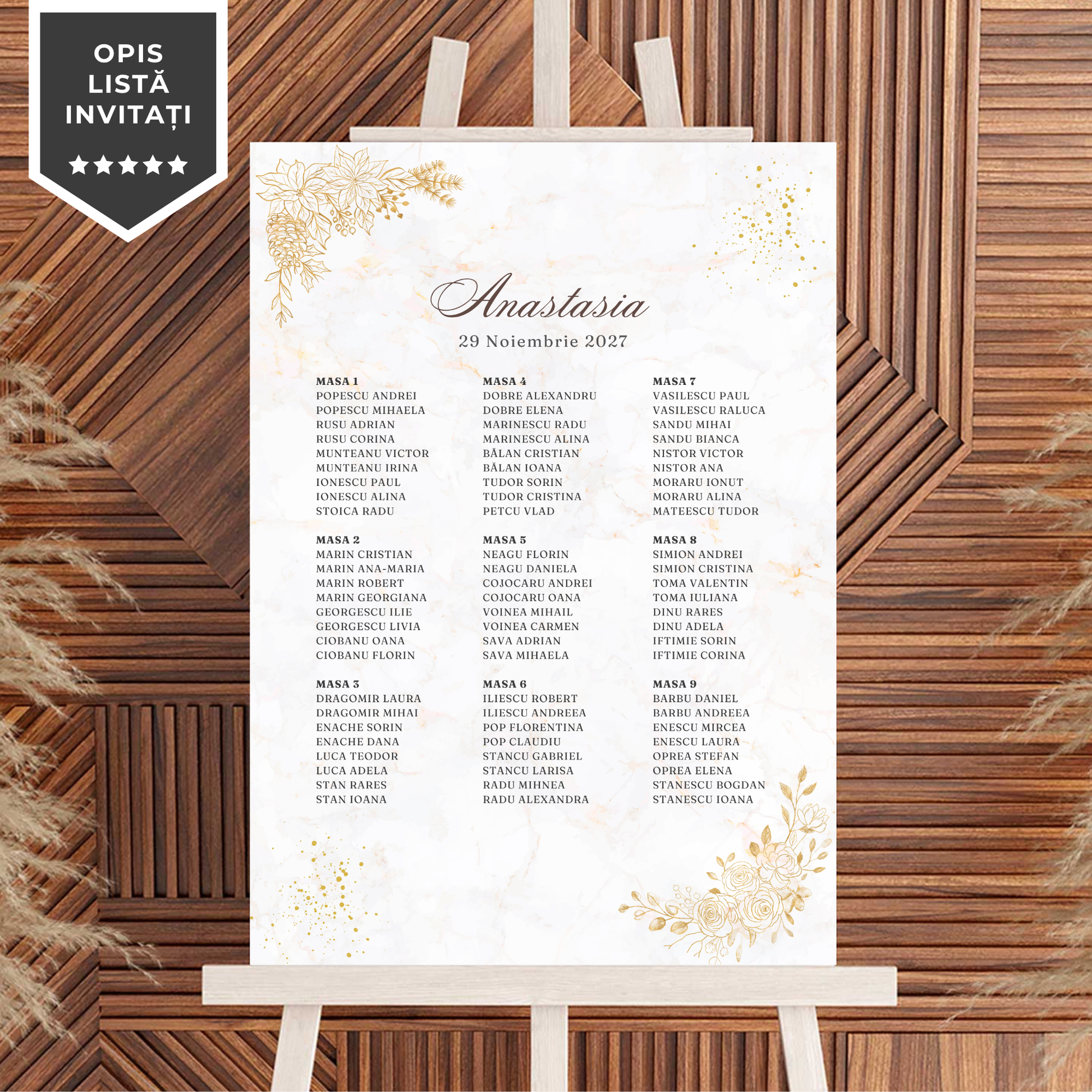 Invitatie Botez Goldie, Format Digital-BalloonEvents.ro