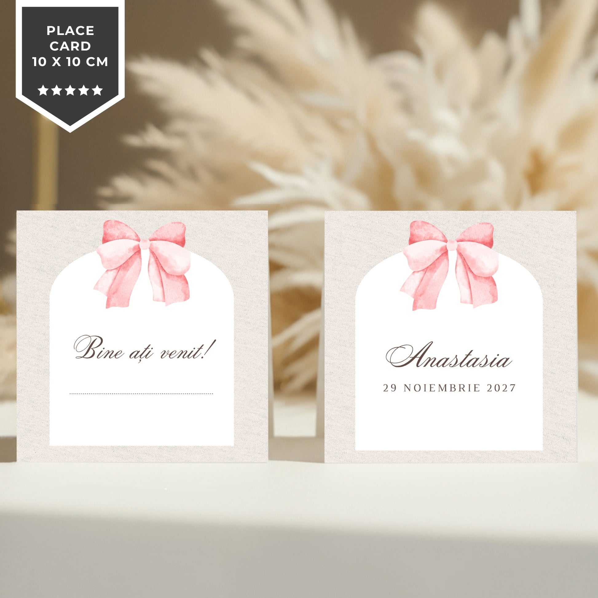 Invitatie Botez Green Minimalist, Format Digital-BalloonEvents.ro