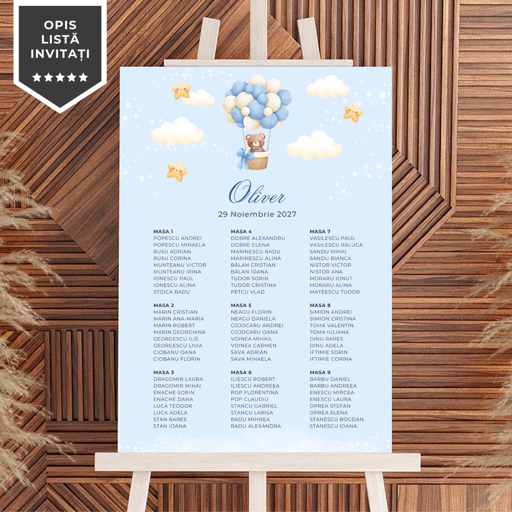 Invitatie Botez Hot Air, Format Digital-BalloonEvents.ro