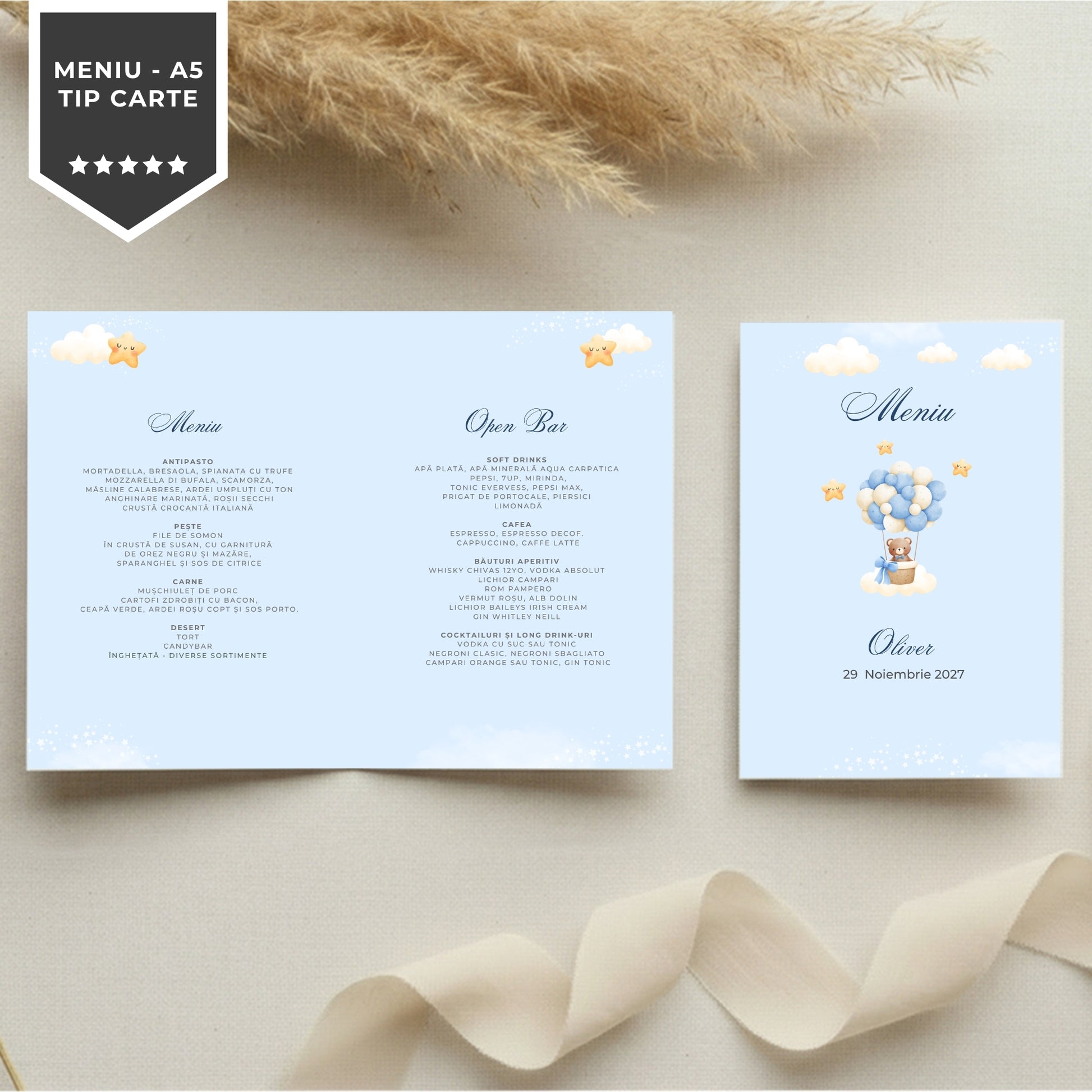 Invitatie Botez Hot Air, Format Digital-BalloonEvents.ro