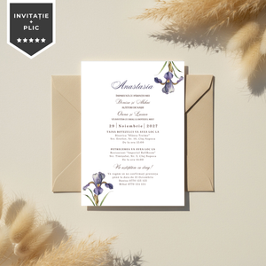 Invitatie Botez Iris, Format Digital