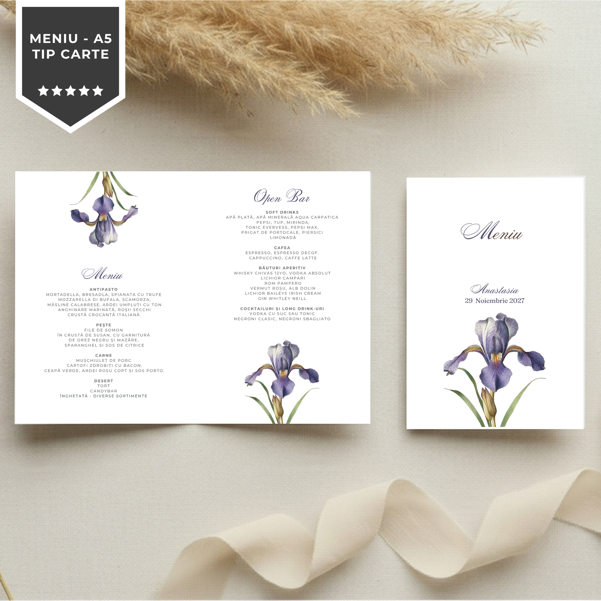 Invitatie Botez Iris, Format Digital-BalloonEvents.ro