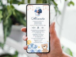 Invitatie Botez Jucarii, Format Digital